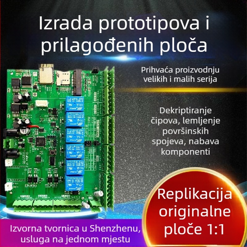 Prilagođena višeslojna PCB s bakrenom osnovom, SMD lemljenje, prototipiranje, kopiranje i kloniranje