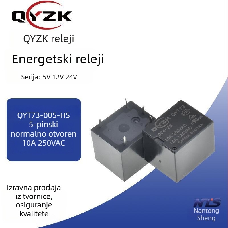T73 rele snage, QYT73-012-ZS5, pinovi 5V/24V; QYT73-005-HS4, pinovi, zamjenjuje 3FF.SRD