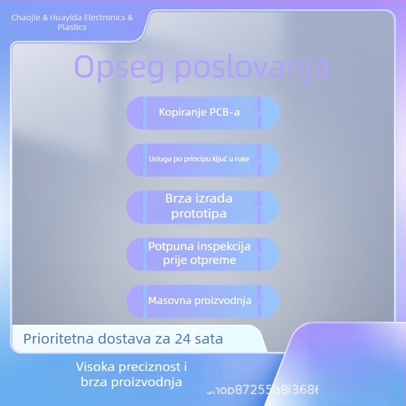 FR4 PCB, dvostrana, višeslojni dizajn, prototipska pločica