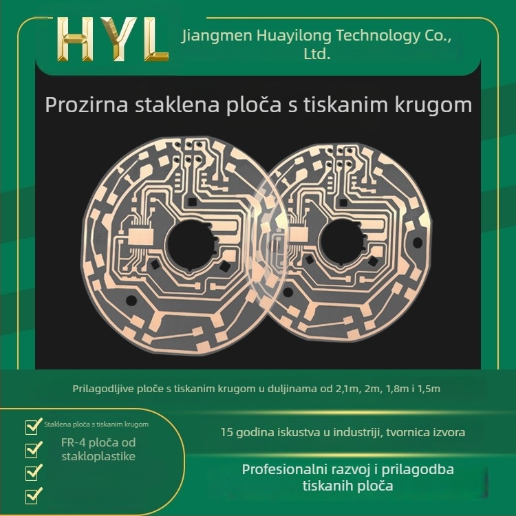 Prozirni PCB za prototip - duga višeslojna tiskana pločica FR-4 / aluminijski podložak