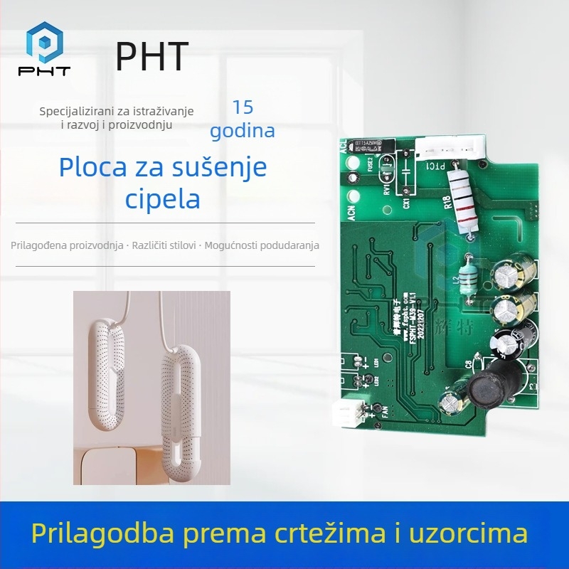 Kontrolna pločica sušilice cipela s ventilatorom i digitalnim zaslonom, višenamjenski upravljački blok – razvoj prema crtežima