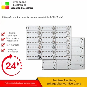 LED traka s aluminijskom osnovom za automobile, visoke temperature otpornost, FR-4 vlaknast PCB za brzo prototipiranje (mala serija)