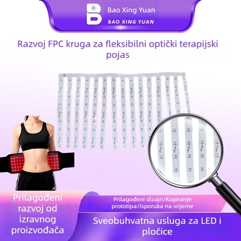 Fototerapijski pojas s PCBA rješenjem za razvoj i prilagodbu, fleksibilna FPC pločica, panel crvene svjetlosti za fizioterapiju
