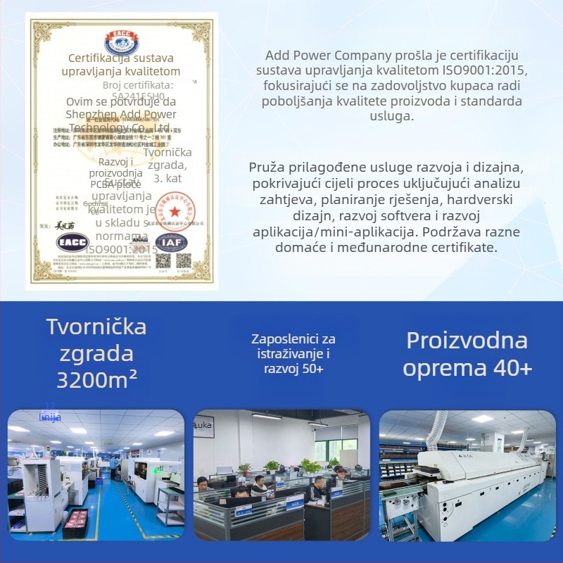 Upravljačka ploča za brushless motor za visokou brzini ventilatora, PCBA, 110000–130000 RPM