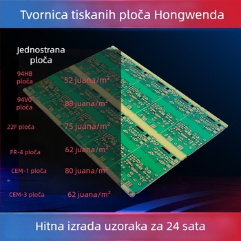 PCB pločica od materijala 22F, jednostruka pločica sa zelenom maskom za kontroler i napajanje