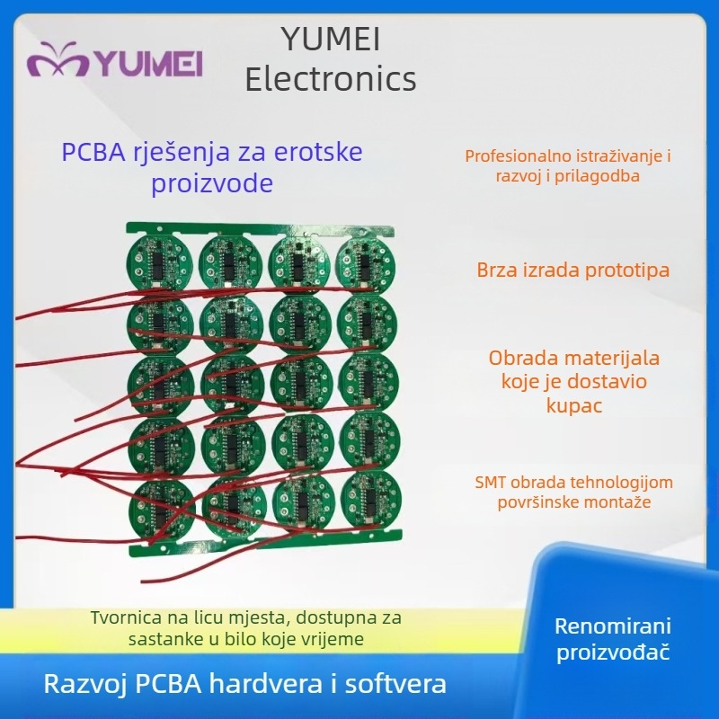 Elektroničke ploče za erotske igračke za odrasle, upravljanje putem aplikacije — dizajn i proizvodnja PCBA
