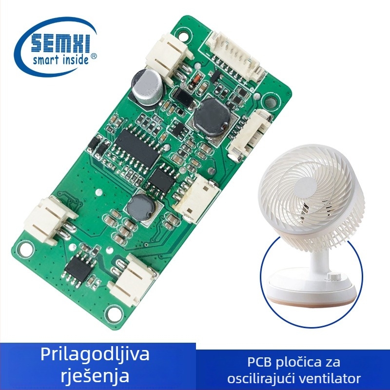PCBA upravljačka ploča oscilirajućeg ventilatora za ručne i stolne mini ventilatore, rješenje s visokou brzinom klips ventilaora