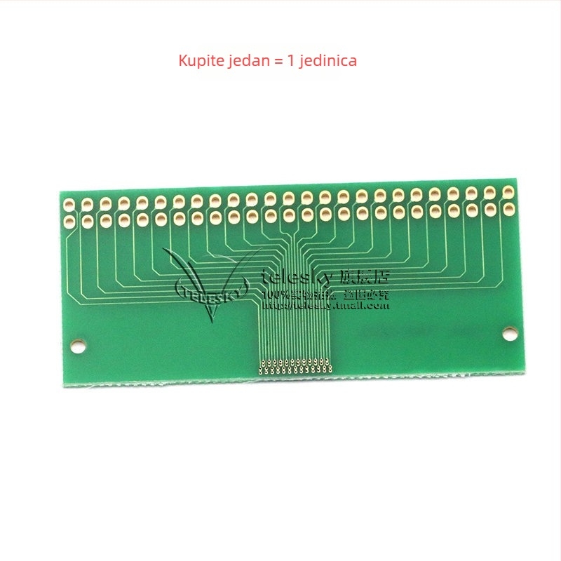Adapter ploča za testiranje PCB, dvostruki red 50 pinova, razmak 0,4 mm, docking za LCM, univerzalna ploča (1 kom)