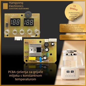 PCBA za inteligentni dodirni upravljač s konstantnom temperaturom za grijanje mlijeka i kuhalo vode – prilagođeni dizajn PCB-a