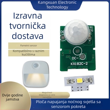 PCB noćne lampe s senzorom pokreta i LED-om, kontrolna ploča uz krevet i hodnik