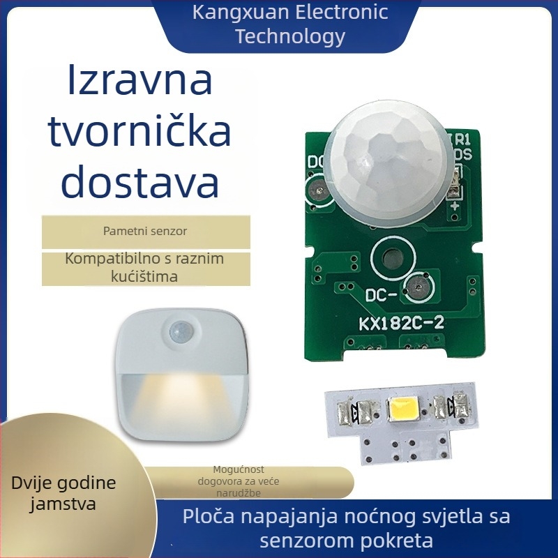 PCB noćne lampe s senzorom pokreta i LED-om, kontrolna ploča uz krevet i hodnik