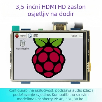 3,5-inčni HD HDMI LCD dodirni zaslon za Raspberry Pi 4 Model B+