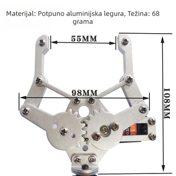 6-DOF robotska ruka sa servo hvatačem – DIY set s mikrokontrolerom