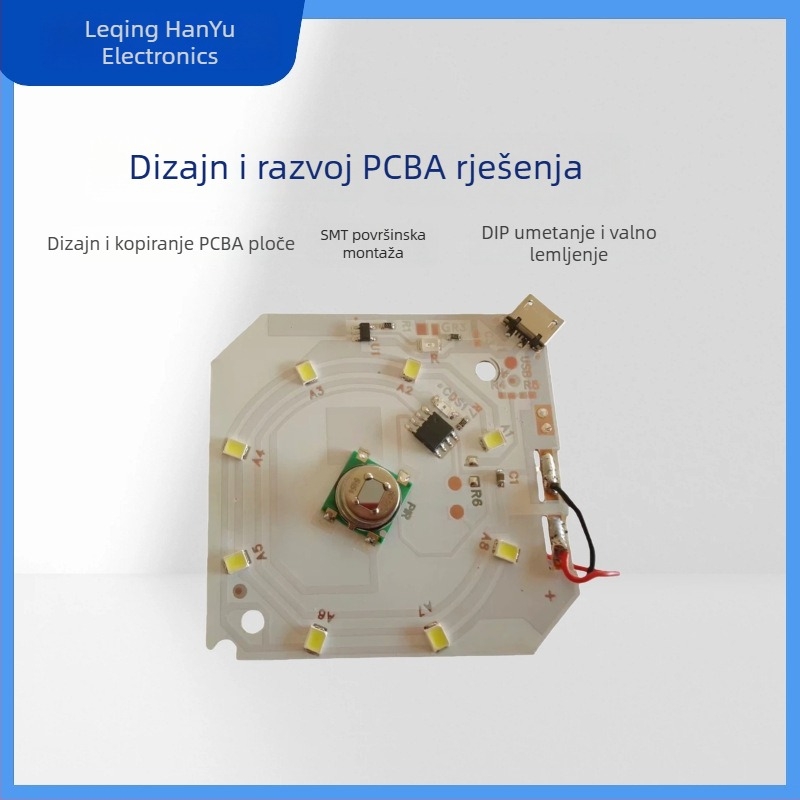Pametna PCBA ploča za osvjetljenje sa senzorom — SMT montaža PCB, DIP plug-in za trofazni inverter