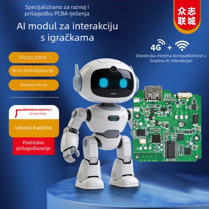 AI emocionalna igračka-prijatelj s PCBA pločom, 4G/Wi-Fi, prilagođeni veliki model digitalnog kućnog ljubimca