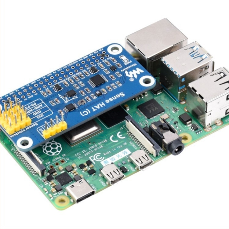 Ploča za proširenje senzora Raspberry Pi, Type-C, s 10-osnim gyroskopom, barometrom, temperaturom i vlagom, prepoznavanje boja, ADC