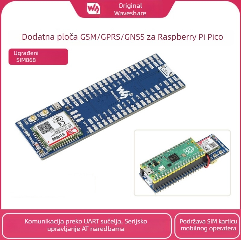 Weixue Raspberry Pi Pico GSM/GPRS/GNSS proširena ploča SIM868 modul za internet, pozive i SMS poruke