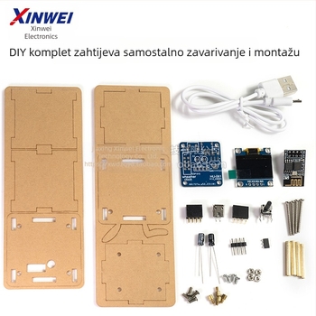 ESP8266 Mini Sat za Prognozu Vremena, Set s Temperaturom i Vlažnošću, Wi‑Fi Umreženi Elektronički Digitalni Sat, DIY Lemljenje