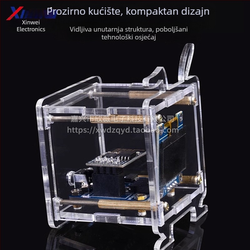 ESP8266 Mini Sat za Prognozu Vremena, Set s Temperaturom i Vlažnošću, Wi‑Fi Umreženi Elektronički Digitalni Sat, DIY Lemljenje