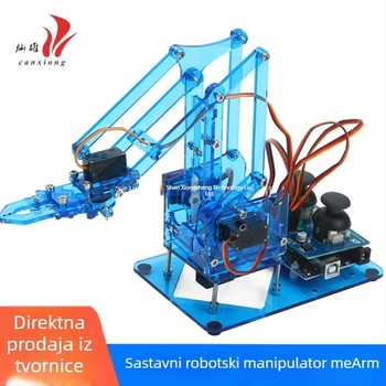 Akrilna mehanička ruka MeArm – komplet za sklapanje za UNO, open-source, Raspberry Pi