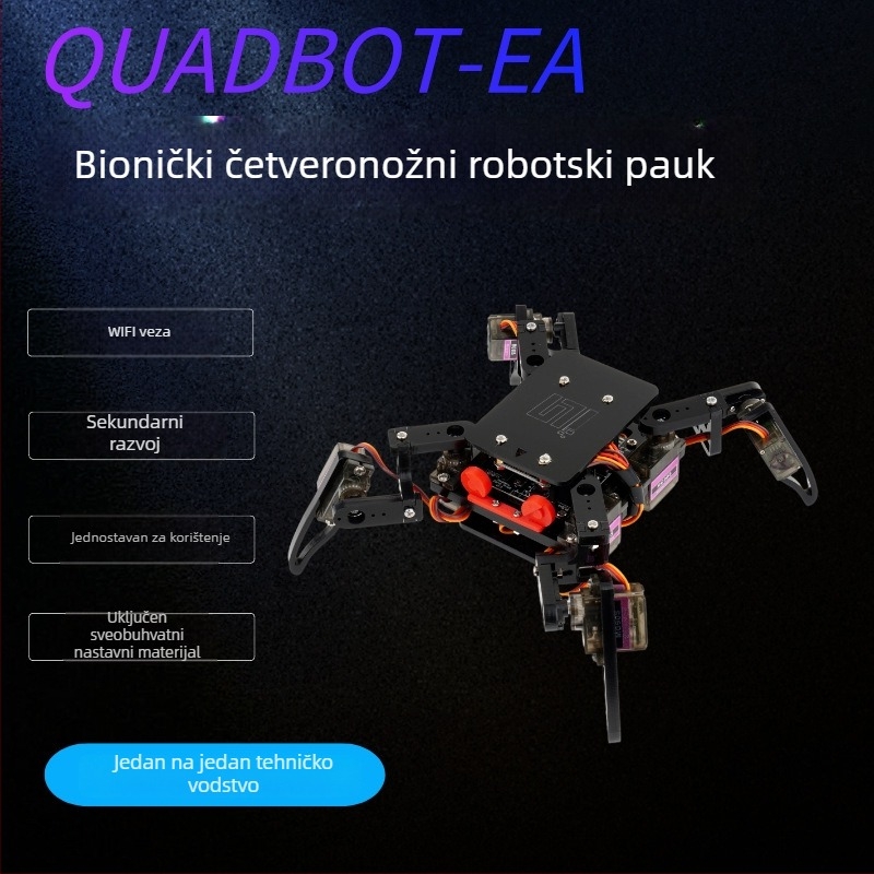 Četveronožni biionički robotski pauk za STEM programiranje, DIY komplet za mlade s Arduino i Maker obrazovanjem