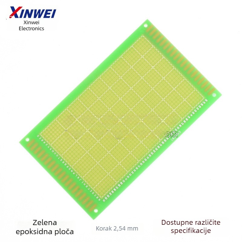 Jednostrana ploča od fiberglasa za prototipiranje s otvorima, dimenzije 5×7×9×15×10×20×22×6×8 cm, zelena maska za lemljenje