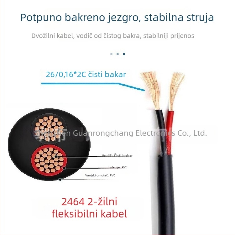 Raspberry Pi 4A USB napojni kabel visokog protoka s 501 prekidačem na gumb, Type-C muški-ženski produžni kabel