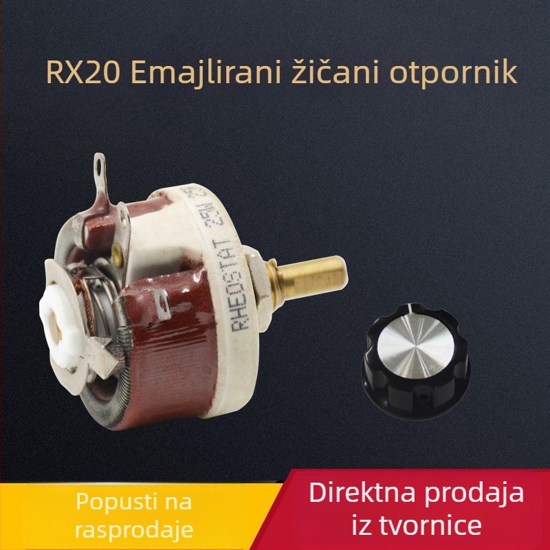 BC1 Američki crveni diskski klizački reostat, disk otpor i potenciometar, 25W 50W 100W 150W 300W