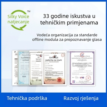 Offline modul za prepoznavanje glasa za pametni dom: ovlaživač zraka, svjetiljka, glasovno upravljanje dijalekata (engleski, japanski, korejski, ruski)