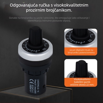 LA42DWQ serija precizni potenciometar za regulaciju brzine s pretvaračem frekvencije, s kapicom na gumbu