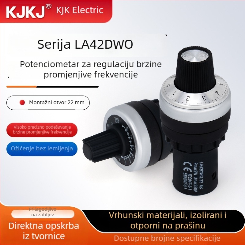 LA42DWQ serija precizni potenciometar za regulaciju brzine s pretvaračem frekvencije, s kapicom na gumbu