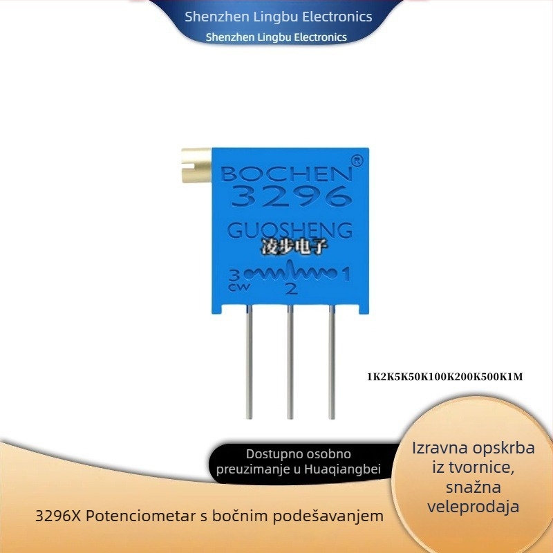 3296X103 10K bočno podesivi višestruko okretni potenciometar 1K 2K 5K 50K 100K 200K 500K 1M