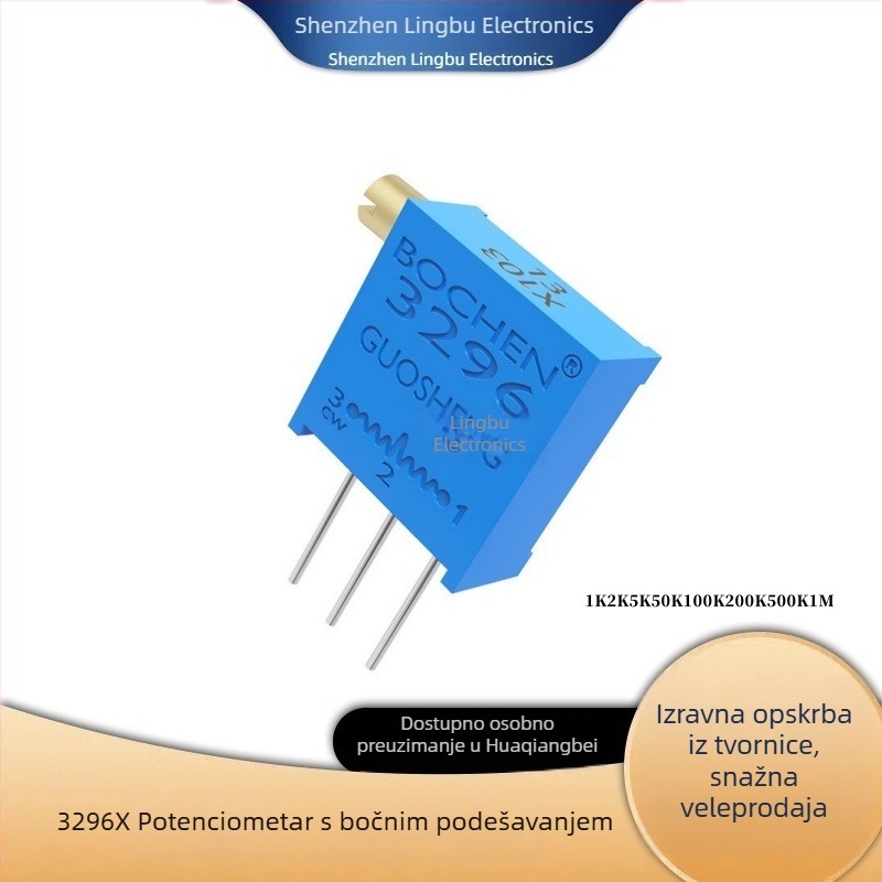 3296X103 10K bočno podesivi višestruko okretni potenciometar 1K 2K 5K 50K 100K 200K 500K 1M