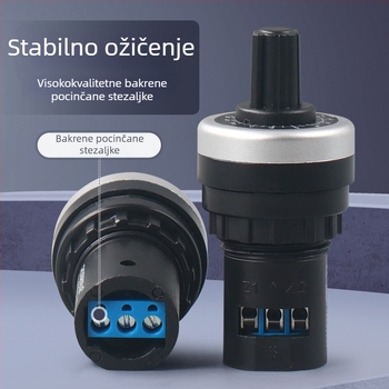 LA42DWQ-22 kanister rotacijski potenciometar transformator za brzinu, promjer 22 mm, 1K, 2K, 5K, 10K