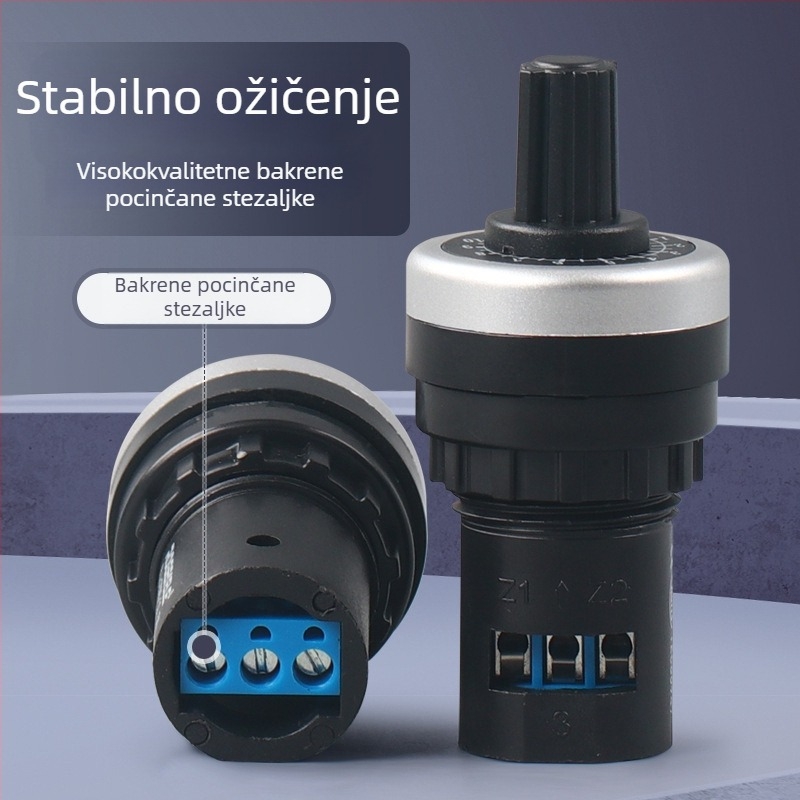 LA42DWQ-22 kanister rotacijski potenciometar transformator za brzinu, promjer 22 mm, 1K, 2K, 5K, 10K