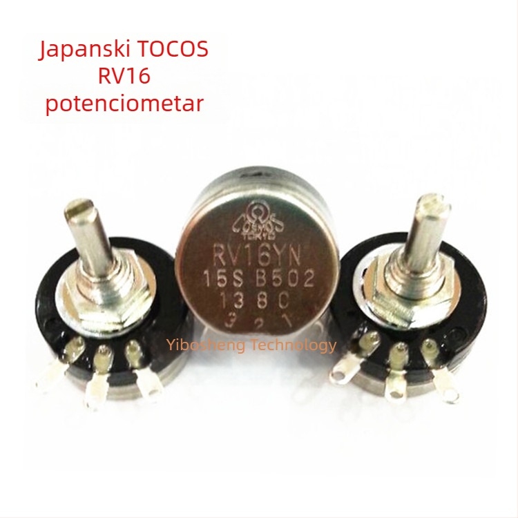 TOCOS RV16YN15SB502 jednokotni potenciometar s karbonskim filmom, 5 kΩ