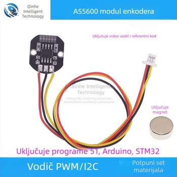 AS5600 magnetski enkoder modul PWM/I2C za bezčetkasti motor, s originalnim magnetom