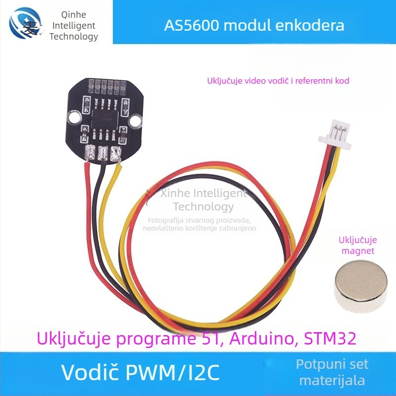 AS5600 magnetski enkoder modul PWM/I2C za bezčetkasti motor, s originalnim magnetom