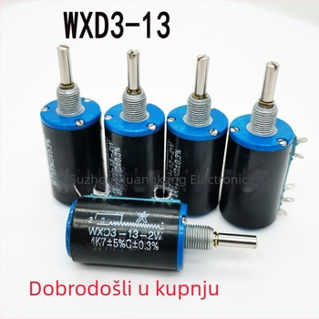 WXD3-13-2W-1K višestruki okretni potenciometar — otporne vrijednosti: 1K, 2K2, 4K7, 5K1, 10K, 22K, 220R