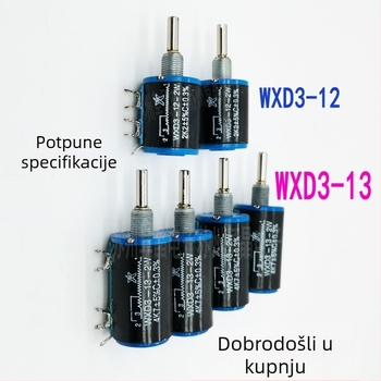 WXD3-13-2W-1K višestruki okretni potenciometar — otporne vrijednosti: 1K, 2K2, 4K7, 5K1, 10K, 22K, 220R