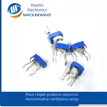 RM065 plavo-bijeli horizontalni podešavajući otpor/trim potenciometar WH06-2