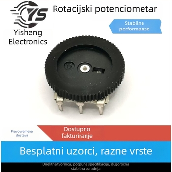 Potenciometar s jednim priključkom i zakrivljenim nožicama, s prekidačem / bez prekidača, za noćno svjetlo slušalica