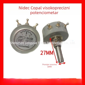 JP-30B metalno-keramički potenciometar, s jednim okretajem, 1 kΩ i 2 kΩ, tolerancija 0,5%, 300°