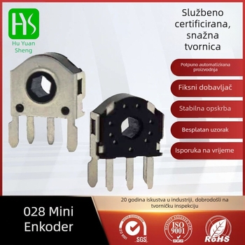 E8A1BM028 Mini vertikalni tanak enkoder, ručni ventilator s prilagodljivom brzinom i osvjetljenjem