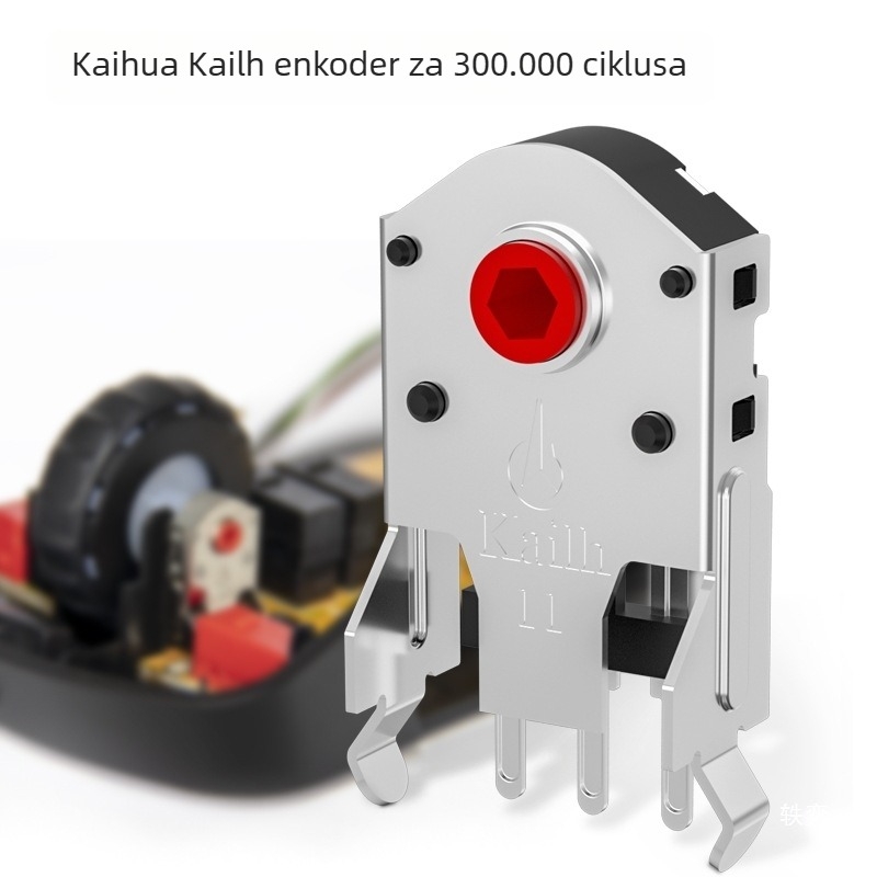 Kaihua Kailh prašini otporan enkoder kotača miša 7–12 mm crveno jezgro 15–30 g