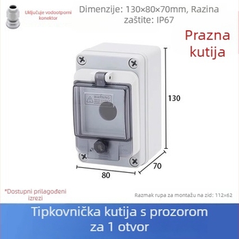 Vanjska vodootporna kutija za upravljanje s gumbom Start/Stop i gumbom za hitno zaustavljanje za dizalo, industrijski kompakt