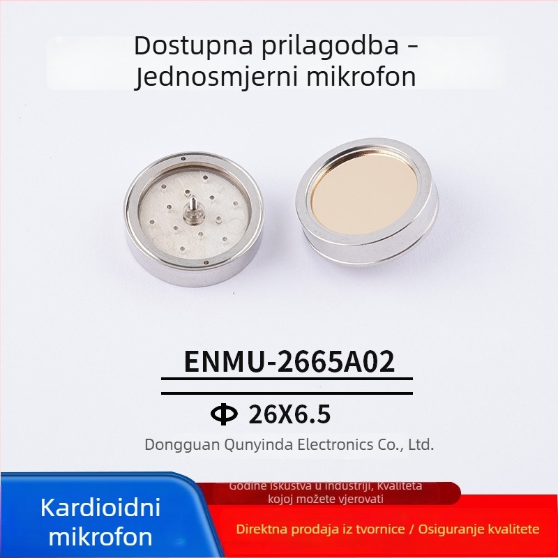 26 mm kondenzatorska kapsula mikrofona s pozlaćenom velikom dijafragmom za prilagođene mikrofone