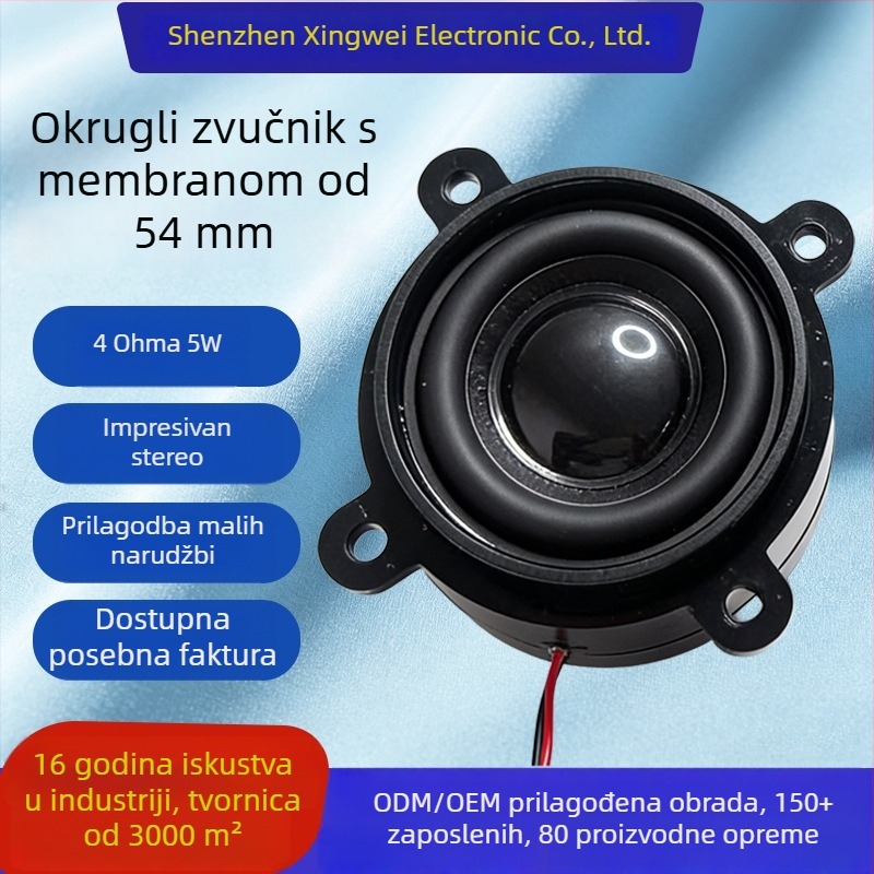 4Ω 5W okrugli zvučnik s unutarnjim magnetskim sklopom, AI glasovni robot zvučnik, 8Ω puni raspon