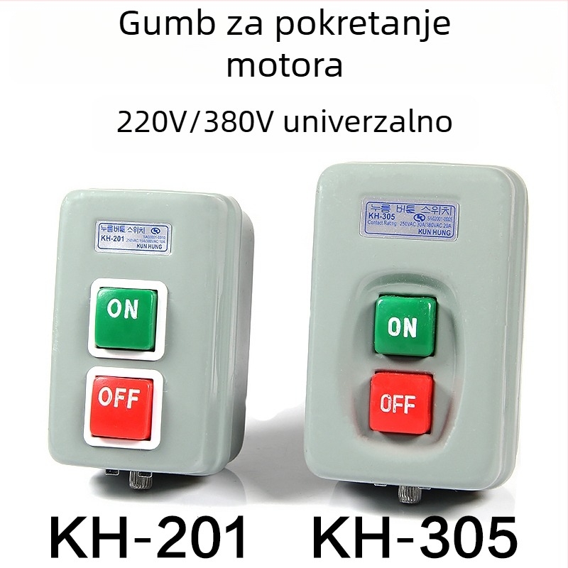 KH-305/201 Startni prekidač za motor, trofazni i jednofazni, 380V/220V