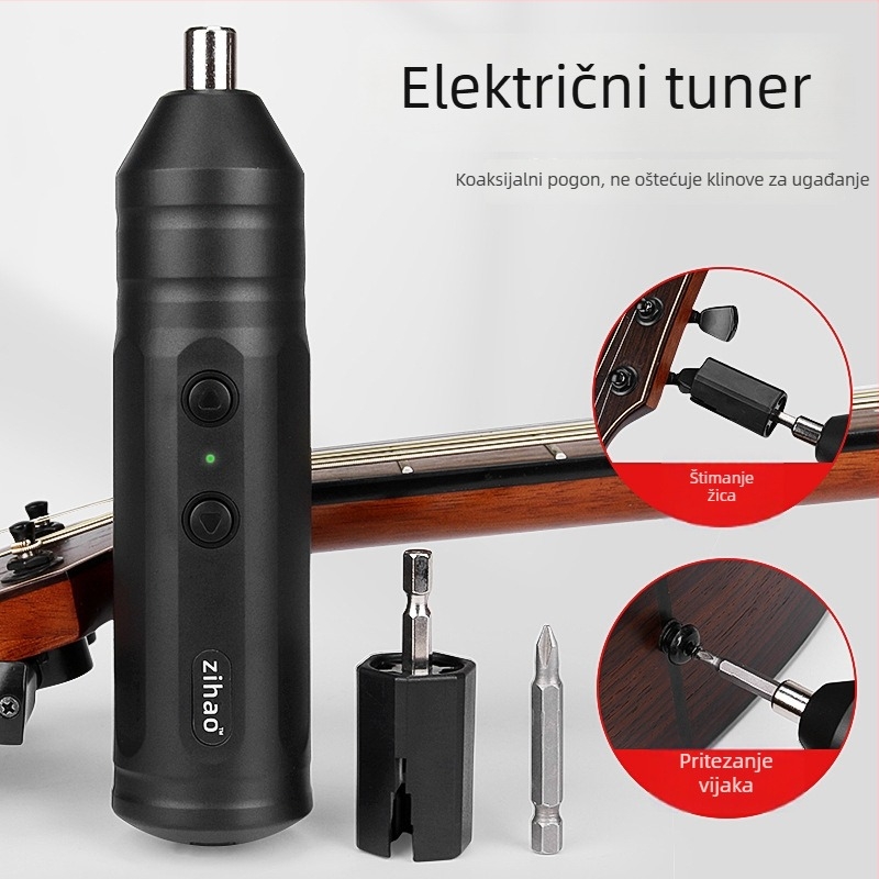 Električni navijač žica za gitare, bas i ukulele – alat za mijenjanje žica